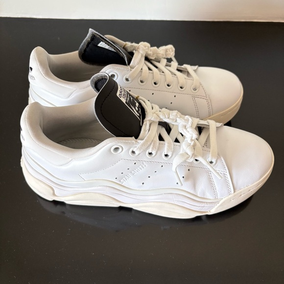 Adidas Stan Smith Millencon Wavy Platform Sneakers White/Black US 7.5 (HQ6041) - Picture 2 of 7